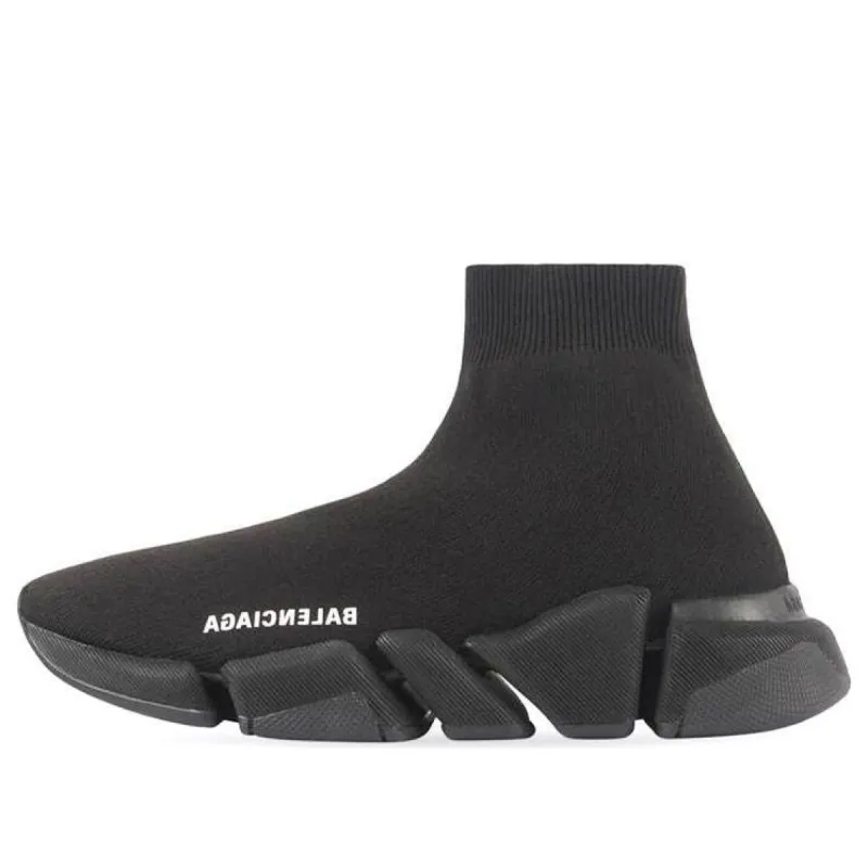 (WMNS) Balenciaga Speed 2.0 Sneaker 'Black Recycled Knit' 617196W2DB11013 sold by KicksCrew