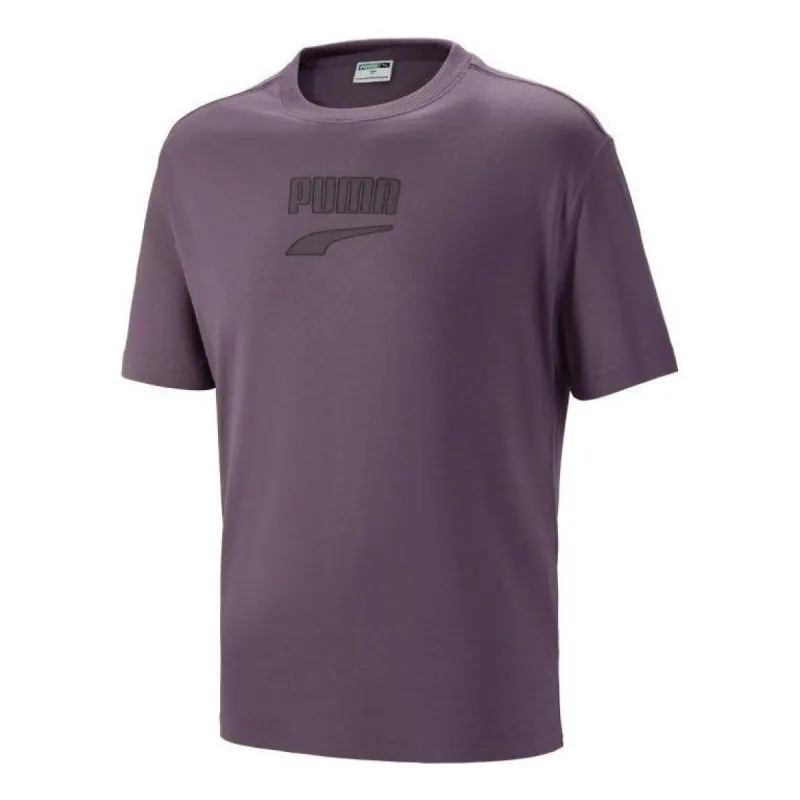 Puma Downtown Logo Tee 'Purple' 537740-61 sold by KicksCrew