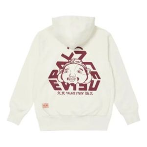 Palace X Evisu FW21 Tri-Godhead Hood Egret 'White' P21EVHD002 sold by KicksCrew