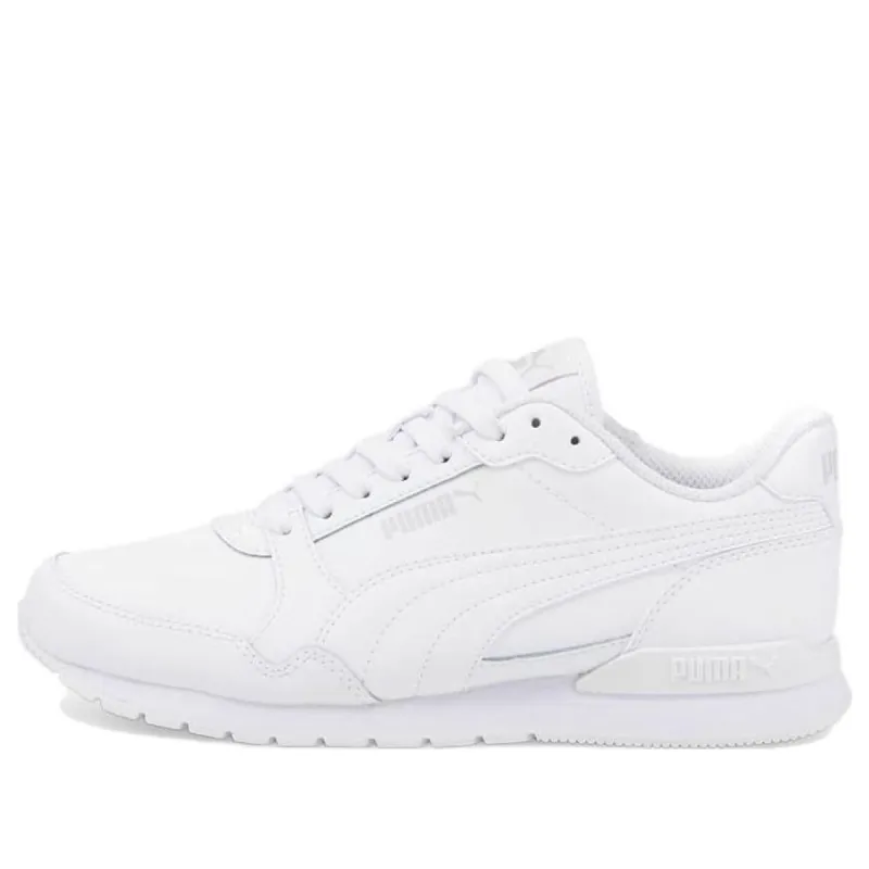 (GS) Puma ST Runner v3 Leather 'Triple White' 384904-02 sold by KicksCrew