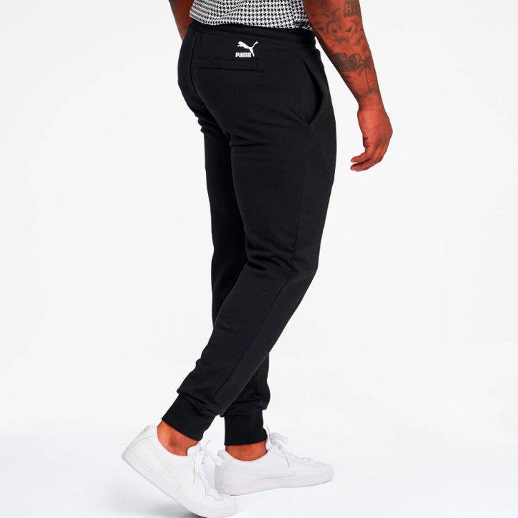 Puma Trend Sweatpants 'Black White Yellow' 596873-01 sold by KicksCrew product image thumbnail 5