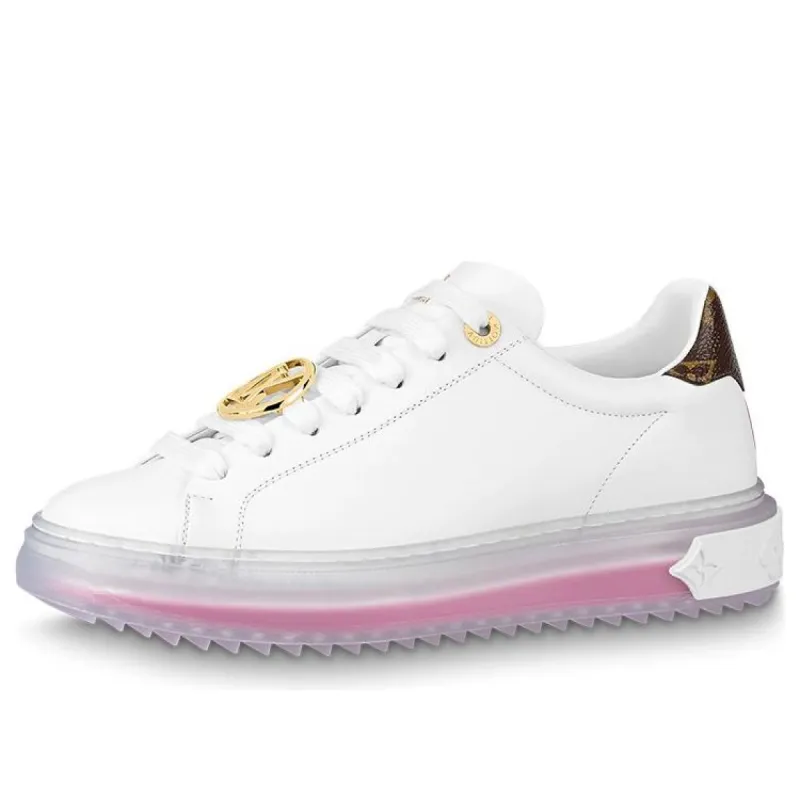 (WMNS) LOUIS VUITTON Time Out Sneakers 'White Pink Gold' 1A8NFR sold by KicksCrew