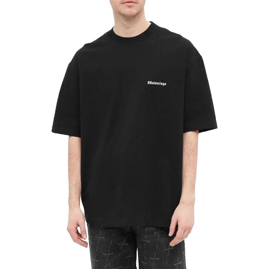 Balenciaga BB Corporate T-shirt Medium Fit 'Black' 612965TJV871070 sold by KicksCrew product image thumbnail 3