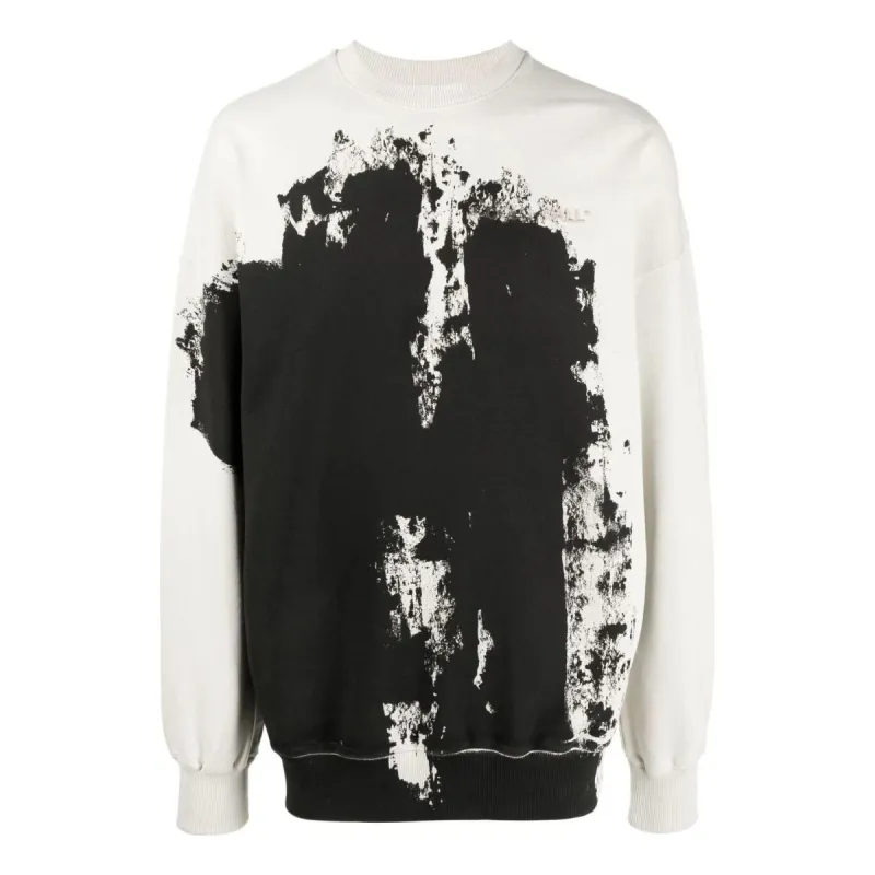 A-COLD-WALL* Cotton Relaxed Crewneck Sweatshirt 'Black White' ACWMW087BLACK sold by KicksCrew
