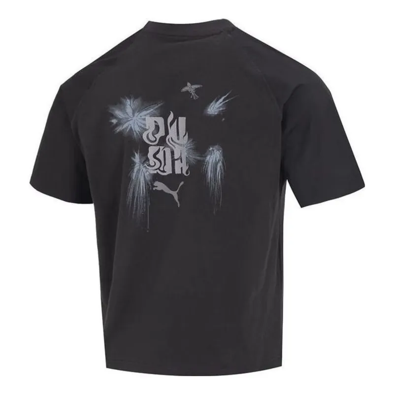 Puma SS23 Graphic T-Shirt 'Black' 621928-01 sold by KicksCrew