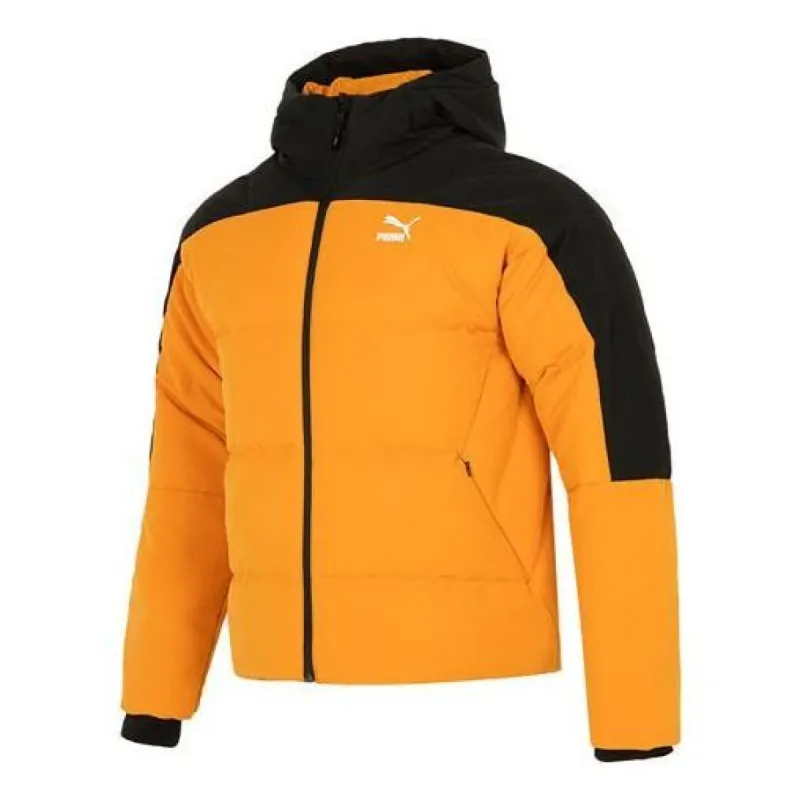 Puma Colorblock Padded Down Jacket 'Orange' 537685-66 sold by KicksCrew