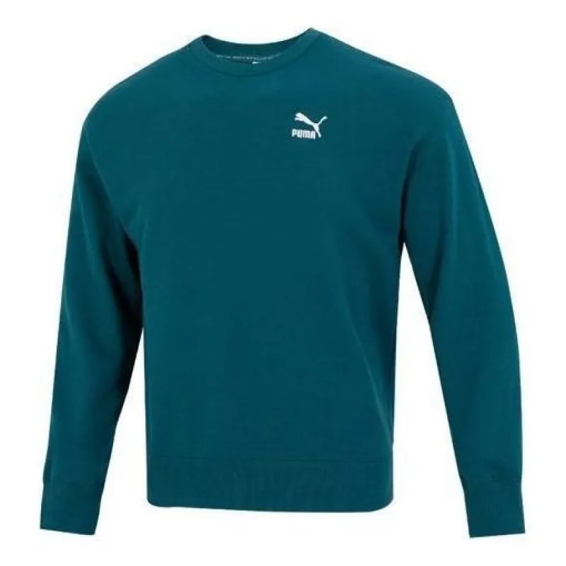 Puma Classics Relaxed Crewneck Sweatshirt 'Green' 537662-24 sold by KicksCrew
