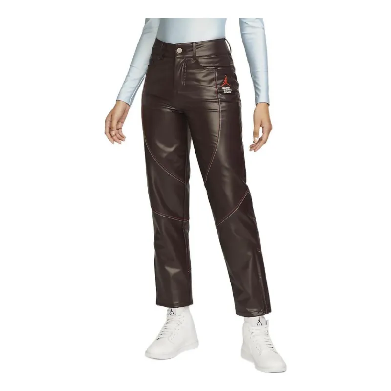 (WMNS) Air Jordan x Maison Chateau Rouge Woven Pants 'Brown' DJ9765-203 sold by KicksCrew