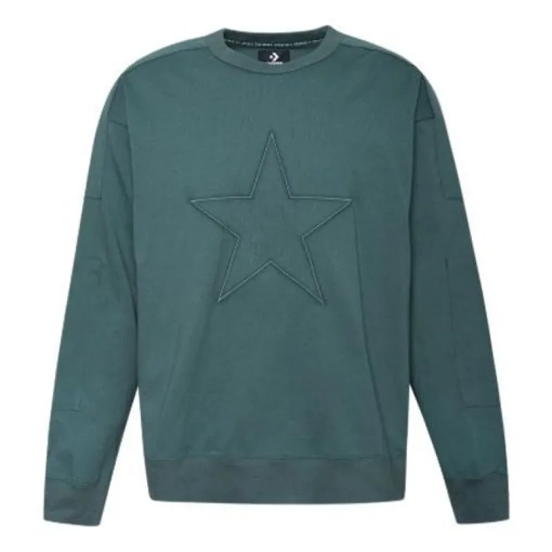 Converse Star Logo Sweatshirt 'Green' 10017895-351 sold by KicksCrew