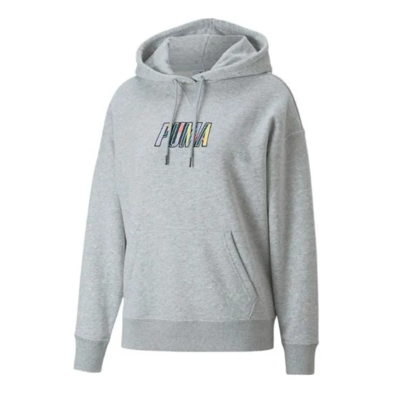 (WMNS) Puma SWxP Graphic Hoodie 'Grey' 537611-04 sold by KicksCrew