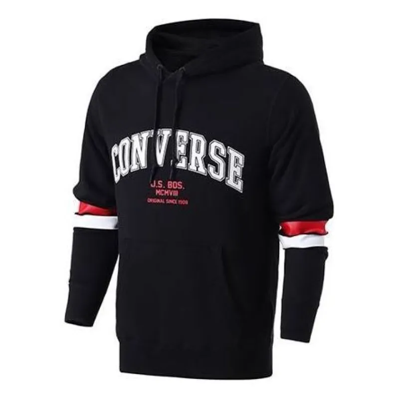 Converse Collegiate Text Pullover Hoodie 'Black' 10017352-A01 sold by KicksCrew