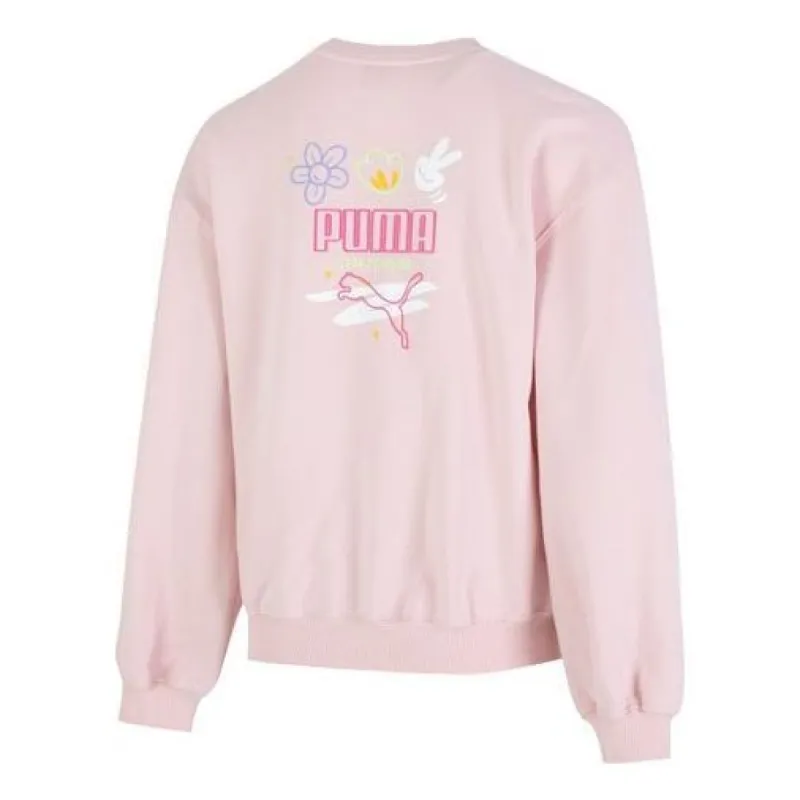 (WMNS) Puma Graphic Sweatshirt 'Pink' 537518-88 sold by KicksCrew