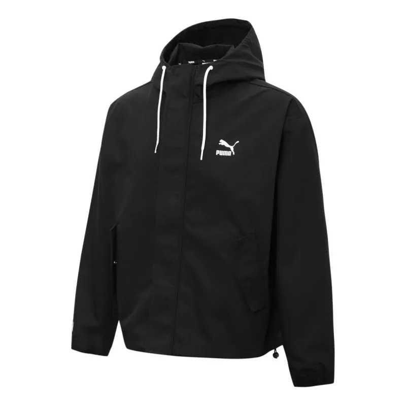 Puma Windbreaker Hoodied Jacket 'Black' 537523-01 sold by KicksCrew