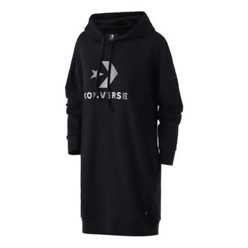(WMNS) Converse Star Chevron French Terry Dress 'Black' 10017327-A01 sold by KicksCrew