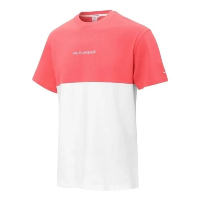 Puma MMQ ColorBlock Tee 'Pink' 537511-35 sold by KicksCrew