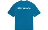 Balenciaga Logo T-Shirt Medium Fit 'Blue' 612966TLVB99567 sold by KicksCrew