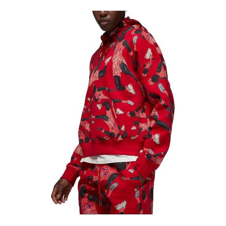 (WMNS) Air Jordan Artist Series by Parker Duncan Hoodie 'Red' DX0387-687 sold by KicksCrew