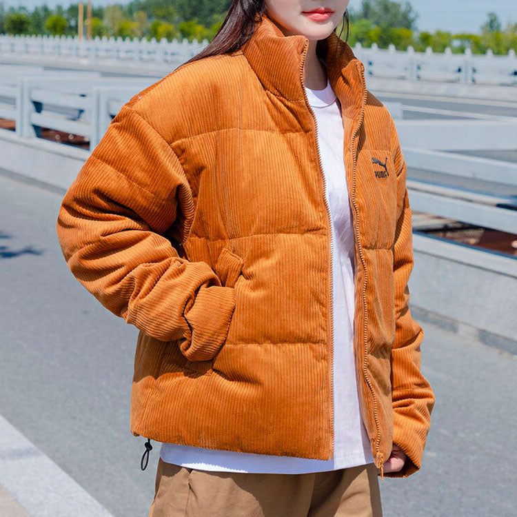 Puma Classics Oversized Short Polyball Puffer Winter Jacket 'Brown' 535581-74 sold by KicksCrew product image thumbnail 5
