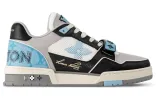 LOUIS VUITTON LV Trainer Sneakers 'Blue Monogram Black Grey' 1AC50W sold by KicksCrew
