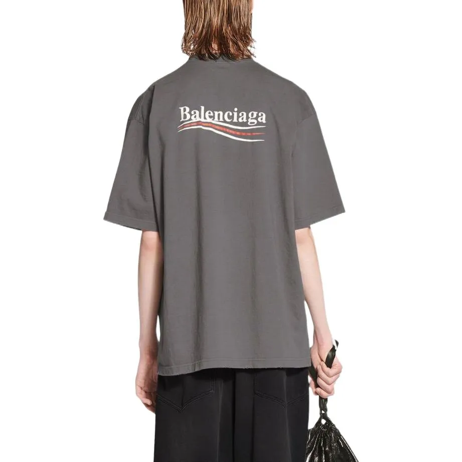 Balenciaga Political Campaign T-Shirt 'Grey' 641675TNVG51227 sold by KicksCrew product image thumbnail 4