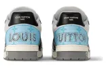 LOUIS VUITTON LV Trainer Sneakers 'Blue Monogram Black Grey' 1AC50W sold by KicksCrew