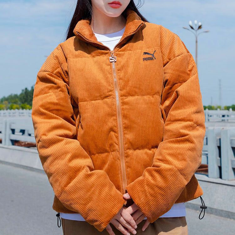 Puma Classics Oversized Short Polyball Puffer Winter Jacket 'Brown' 535581-74 sold by KicksCrew product image thumbnail 4