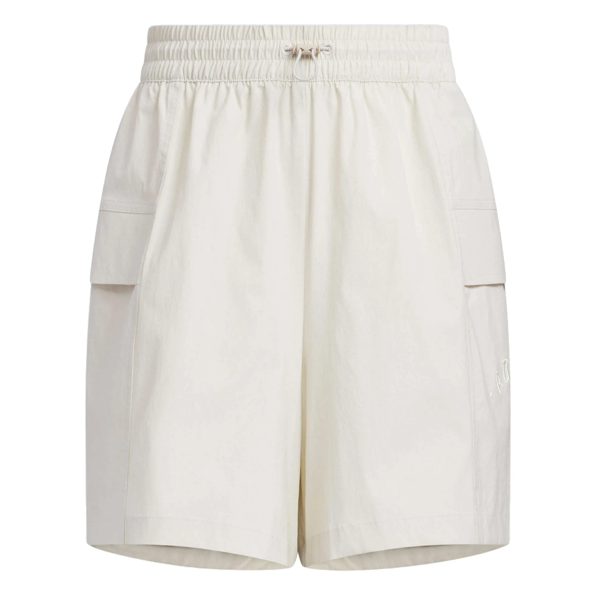 (WMNS) adidas Verbiage Woven Shorts 'White' JN7776 sold by KicksCrew