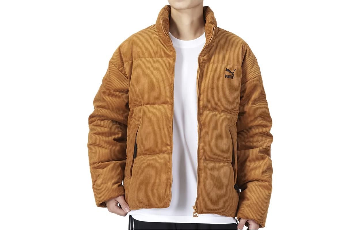 Puma Classics Oversized Short Polyball Puffer Winter Jacket 'Brown' 535581-74 sold by KicksCrew product image thumbnail 2