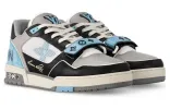 LOUIS VUITTON LV Trainer Sneakers 'Blue Monogram Black Grey' 1AC50W sold by KicksCrew