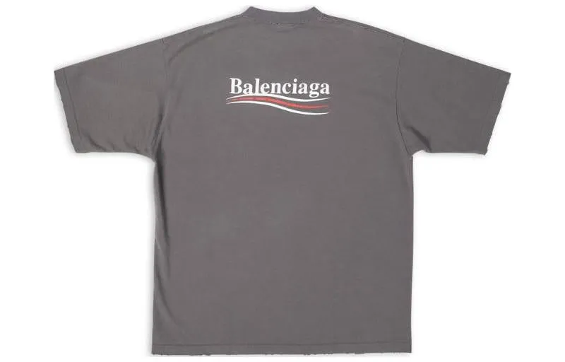 Balenciaga Political Campaign T-Shirt 'Grey' 641675TNVG51227 sold by KicksCrew product image thumbnail 2
