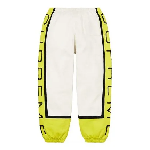 Supreme Paneled Sweatpants 'White Yellow Black' SUP-SS21-466 sold by KicksCrew product image thumbnail 2