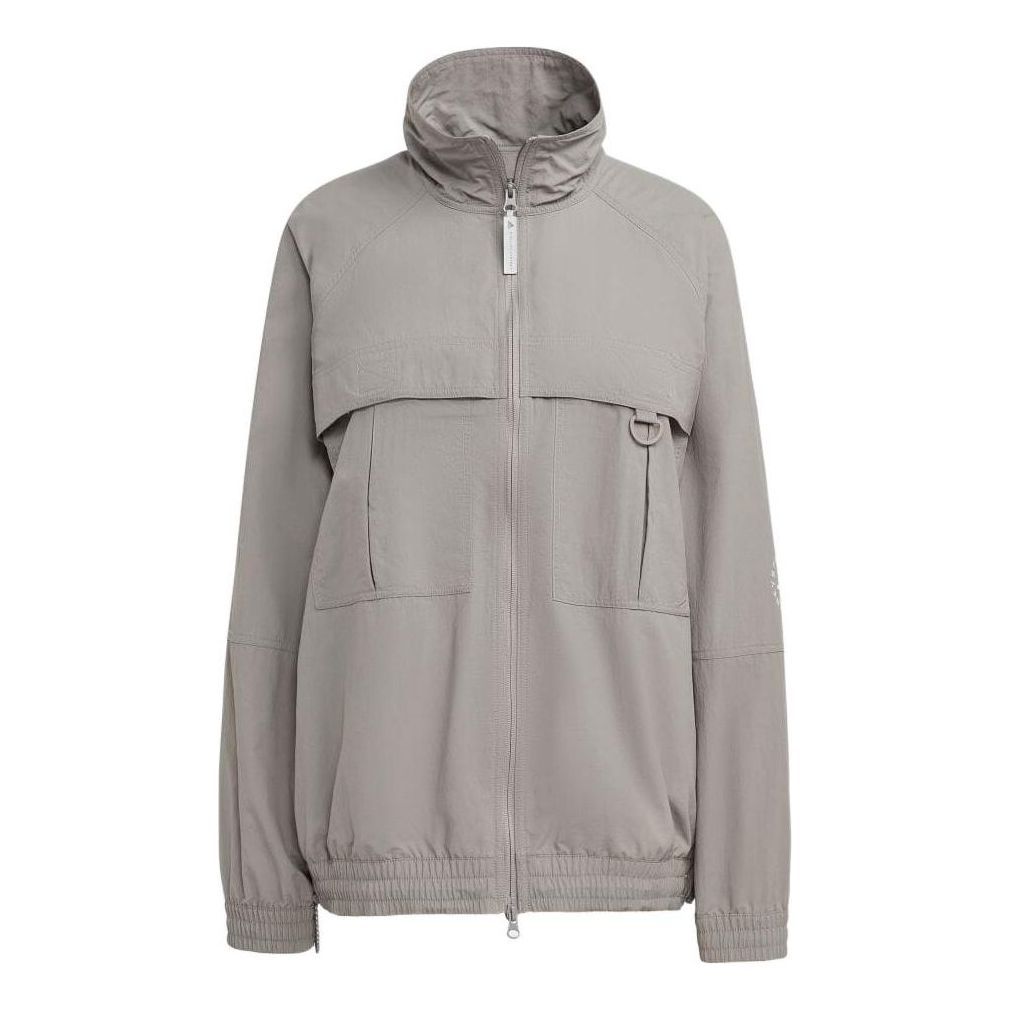 (WMNS) adidas by Stella McCartney TrueCasuals Woven Solid Track Jacket 'Grey' HR9178 sold by KicksCrew