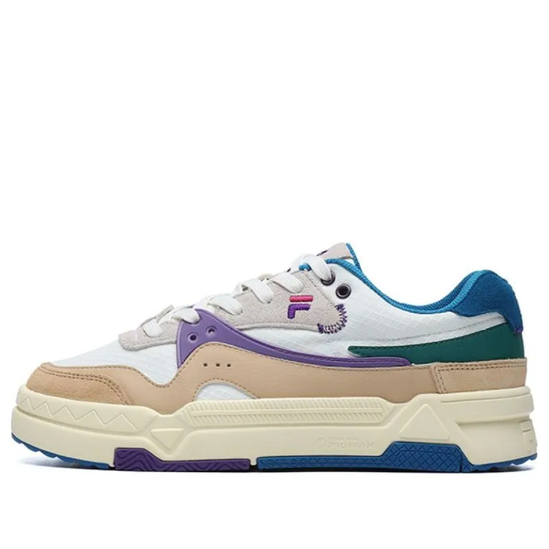 (WMNS) FILA FUSION Low-Top Skate Sneakers 'White Blue Khaki' T12W145107FGB sold by KicksCrew
