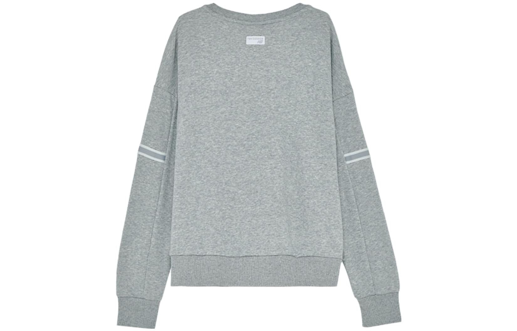 (WMNS) New Balance Logo Print Classic Sweatshirt 'Grey White' AWT91551-AG sold by KicksCrew product image thumbnail 2