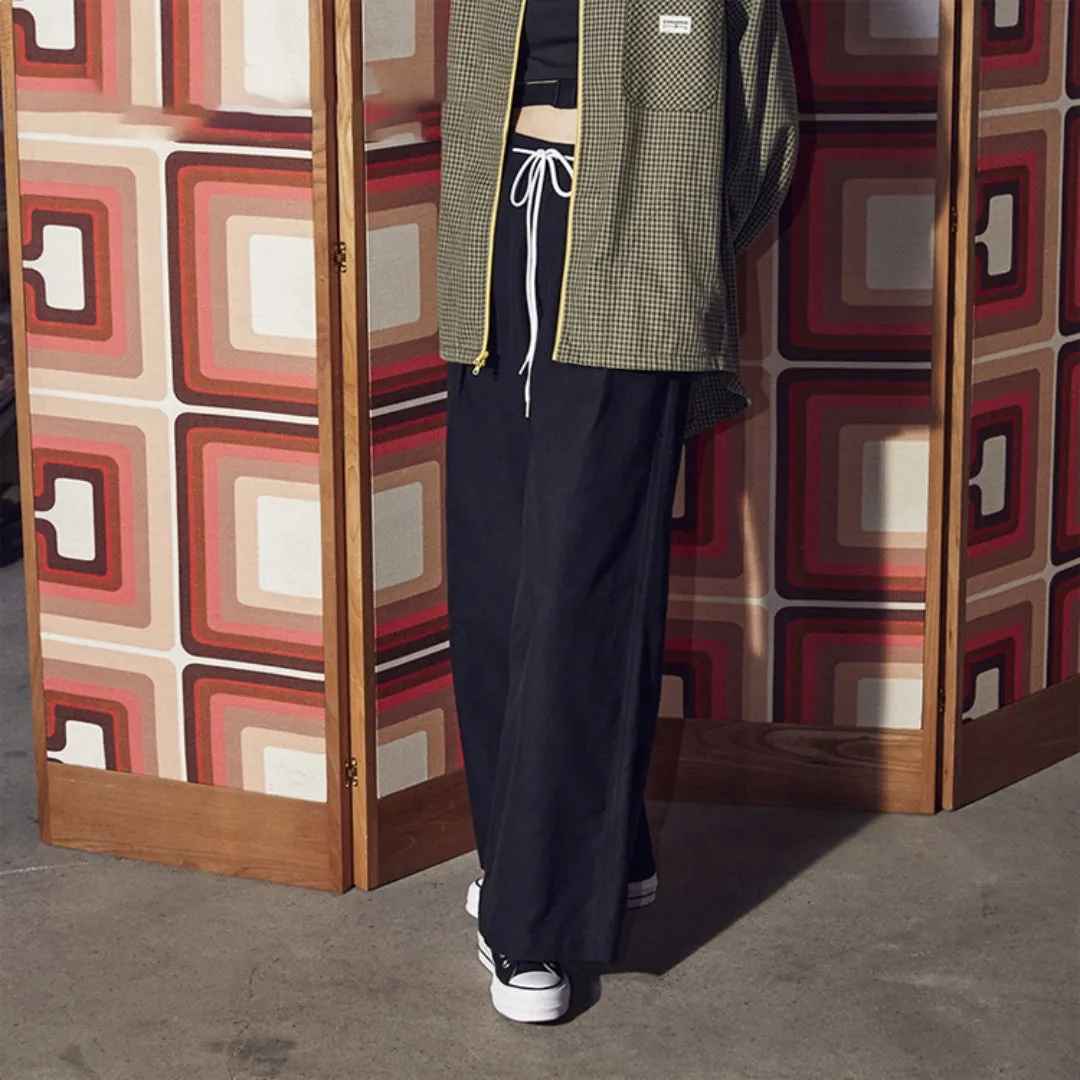 (WMNS) Converse Seasonal Wide Leg Woven Pants 'Black' 10022068-A01 sold by KicksCrew product image thumbnail 3