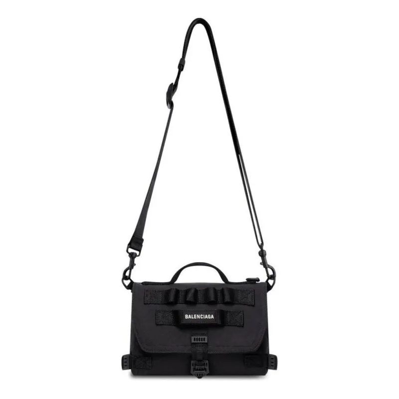 Balenciaga Army Messenger Bag 'Black' 6561062BKPI1000 sold by KicksCrew