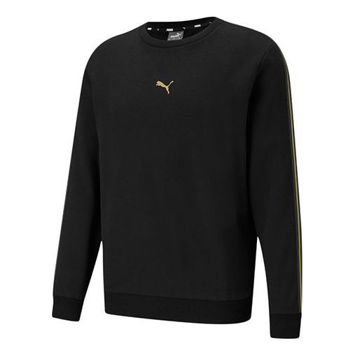 Puma Metallic Nights Crew Sweatshirt 'Black Gold' 587141-01 sold by KicksCrew