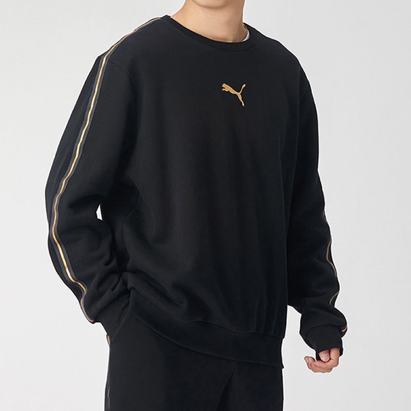 Puma Metallic Nights Crew Sweatshirt 'Black Gold' 587141-01 sold by KicksCrew product image thumbnail 5