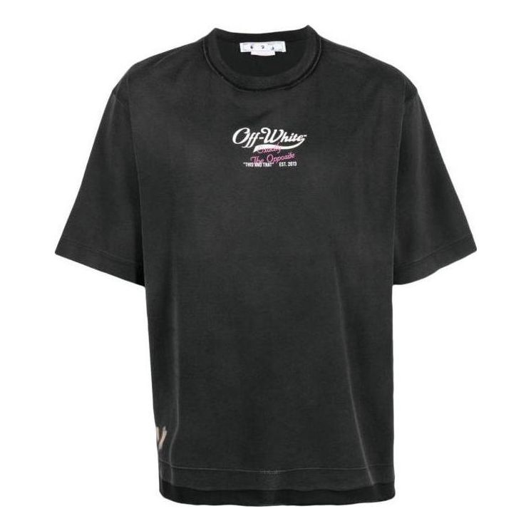 Off-White Wave Off Raw Over T-Shirt 'Black' OMAA152S23JER0021001 sold by KicksCrew