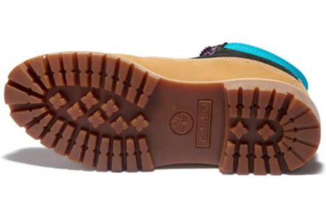Timberland Premium 6 Inch Waterproof Boots 'Wheat Nubuck with Black and Blue Collar' A2N93231 sold by KicksCrew