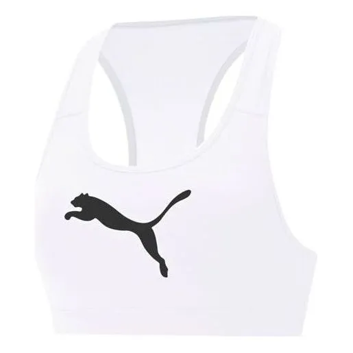 (WMNS) PUMA Mid 4Keeps Graphic Training Bra 'White' 520306-52 sold by KicksCrew