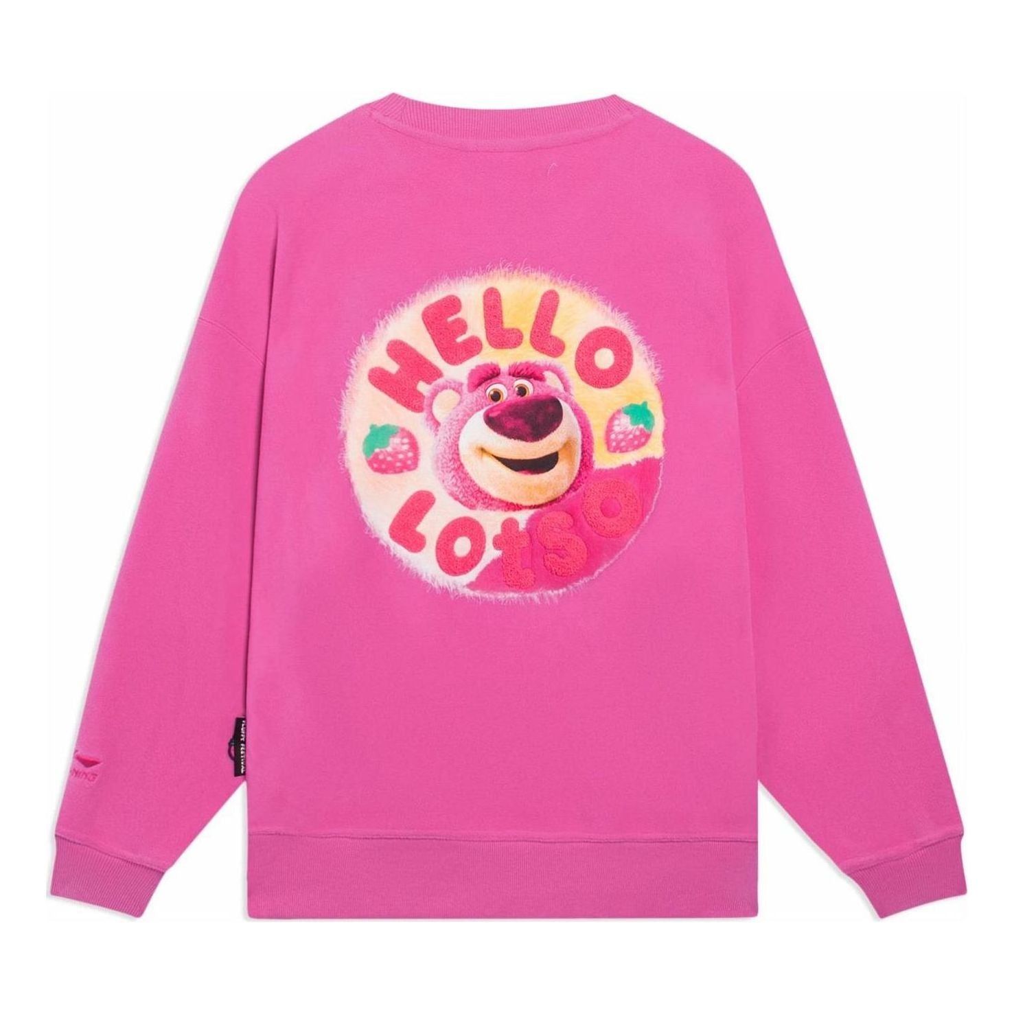 (WMNS) Li-Ning x Disney Toy Story Lotso Graphic Sweatshirt 'Pink' AWDSF36-1 sold by KicksCrew product image thumbnail 2