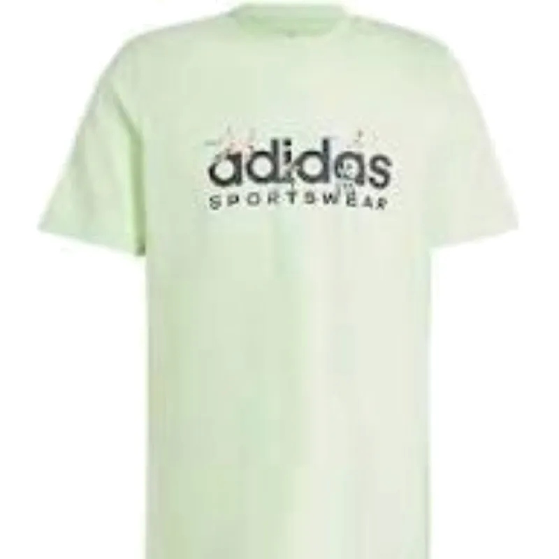 adidas Landscape Sportswear Graphic T-Shirt Asia Sizing 'Green Black' IM8306 sold by KicksCrew