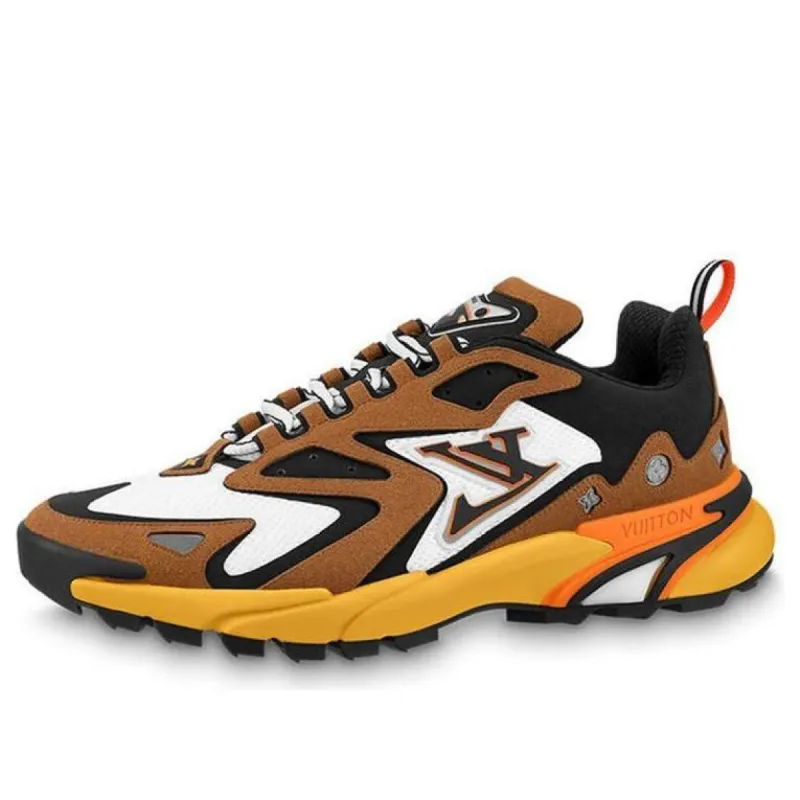 LOUIS VUITTON Runner Tatic Sneakers 'Orange White Brown' 1A9BNT sold by KicksCrew