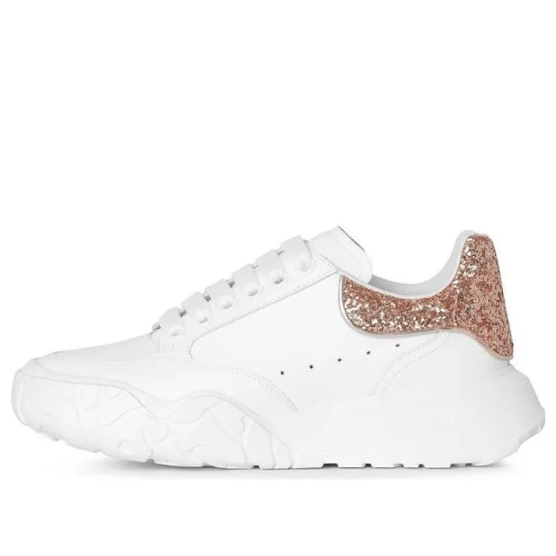 (WMNS) Alexander McQueen Court Trainer 'White Rose Glitter' 657566WIA929397 sold by KicksCrew