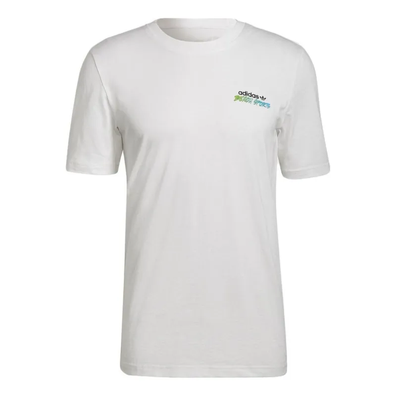 adidas originals Graphic Stoked Fish Flowers T-shirt 'White Multi-Color' HC7143 sold by KicksCrew