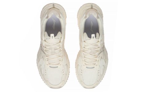(WMNS) Li-Ning Casual Lightweight Low-Top Sneakers 'White Beige' ARLS022-4 sold by KicksCrew