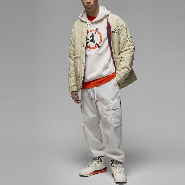 Air Jordan Flight MVP Graphic Fleece Pullover Hoodie 'Phantom' FB7050-030 sold by KicksCrew product image thumbnail 3