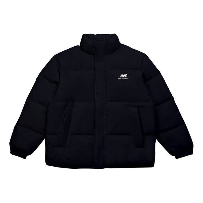 New Balance Logo Print Down Jacket 'Black' AMJ24359-BK sold by KicksCrew