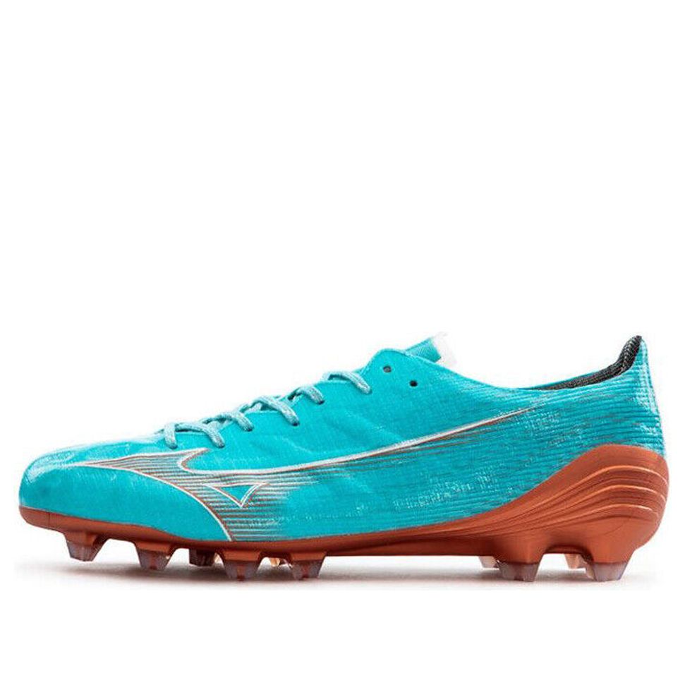 Mizuno Alpha Elite FG 'Blue Curacao Snow White' P1GA2362-25 sold by KicksCrew